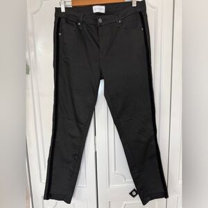 PARKER SMITH Black Ankle Jeans with Side Stripe